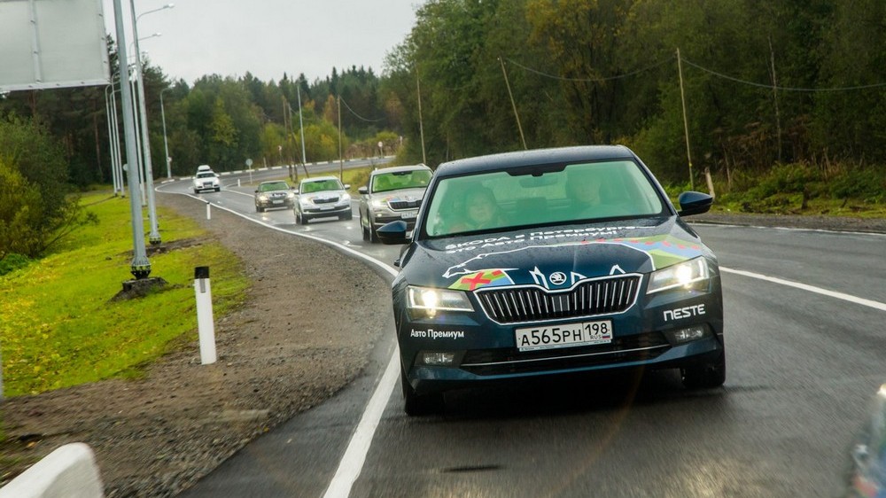 Поиск петроглифов на автомобилях Skoda