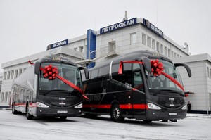 «Скания Сервис» торжественно передала новые автобусы компании «Lux Express»